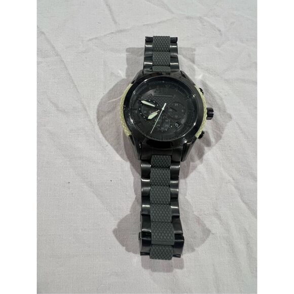 Armani Exchange AX1385 Men’s Chronograph Watch Black Dial Sport A|X Stainless - Picture 1 of 10